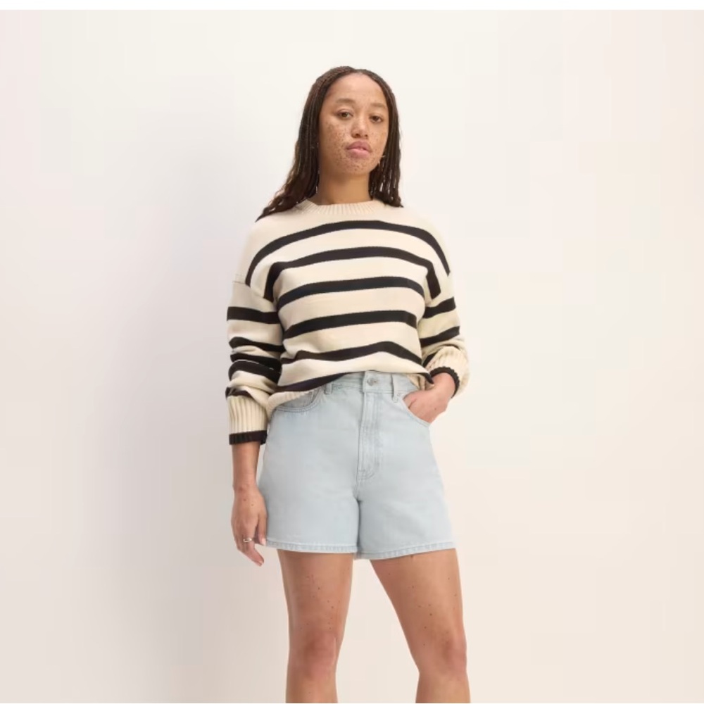 Everlane A Line Denim Short in Spring Blue